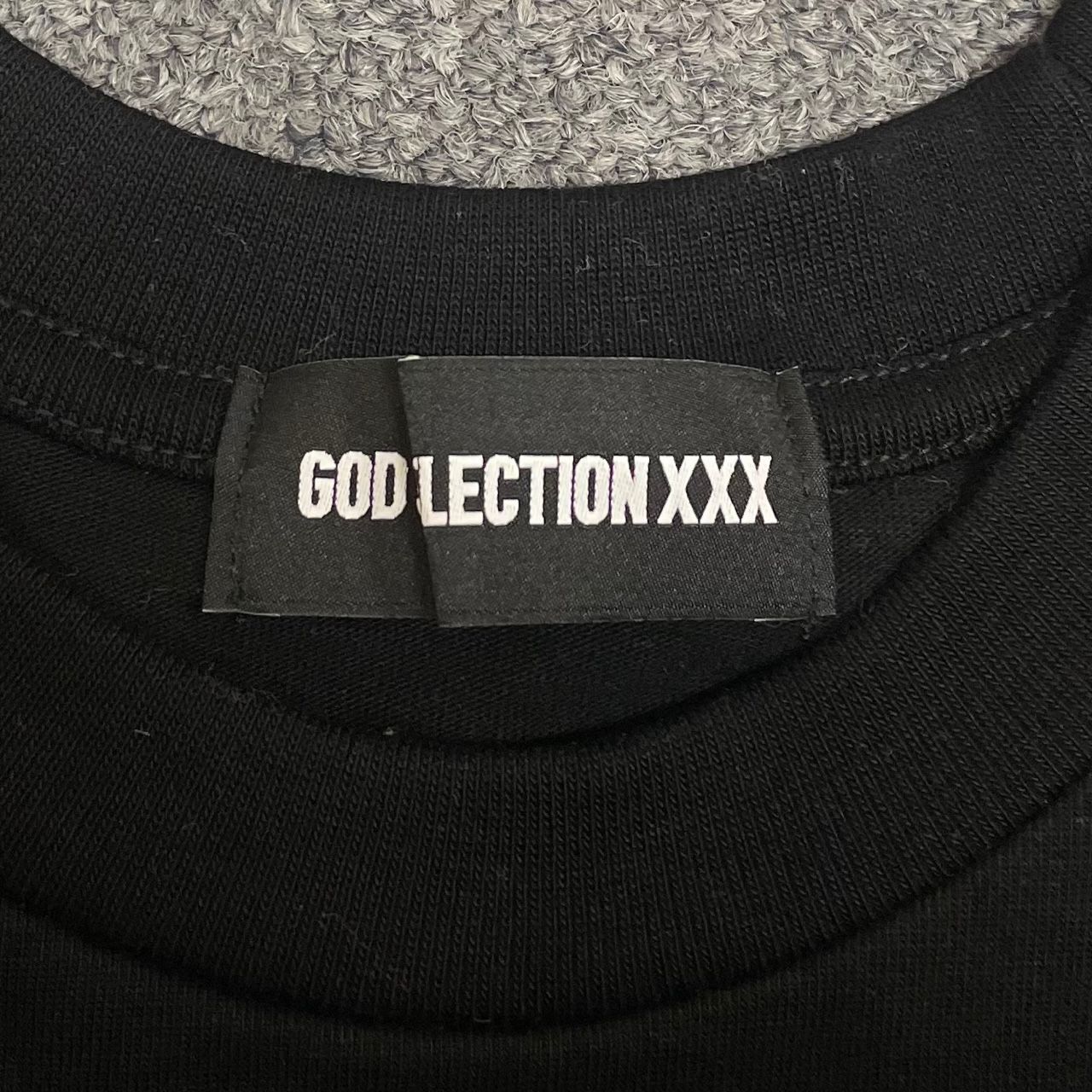 GOD SELECTION XXX / Small Box Logo Tee/L/コットン/BLK/無地 GOD SELECTION XXX Small Box Logo Tee スモール ボックスロゴ Tシャツ