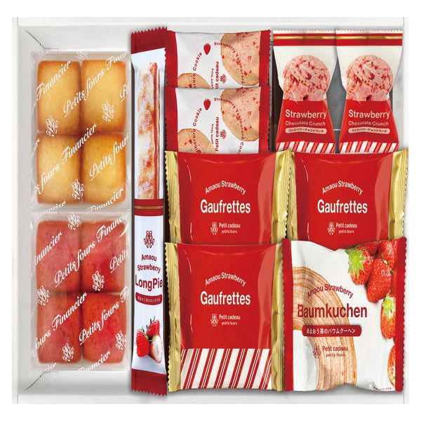 まとめ得  Petit cadeau あまおう苺バウムクーヘン&プチガトー ギフトボックス B9043017X5 x [2個] /l 冬の贈り物お歳暮 あまおう苺バウムクーヘン\u0026プチガトー ギフト