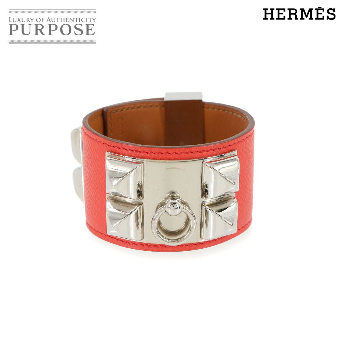 エルメス HERMES コリエドシアン バングル エプソン ローズジャイ 