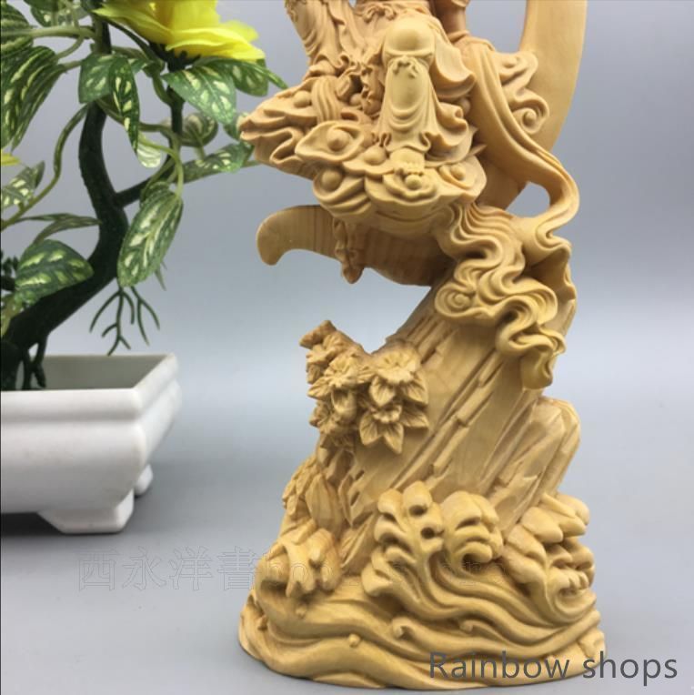 【修縁堂】極上品仏教美術 精密彫刻 彩繪 彩金 如意輪観音 手彫り仏師で仕上げ品 修縁堂】極上品仏教美術 精密彫刻 彩繪 彩金 如意輪観音 手彫り