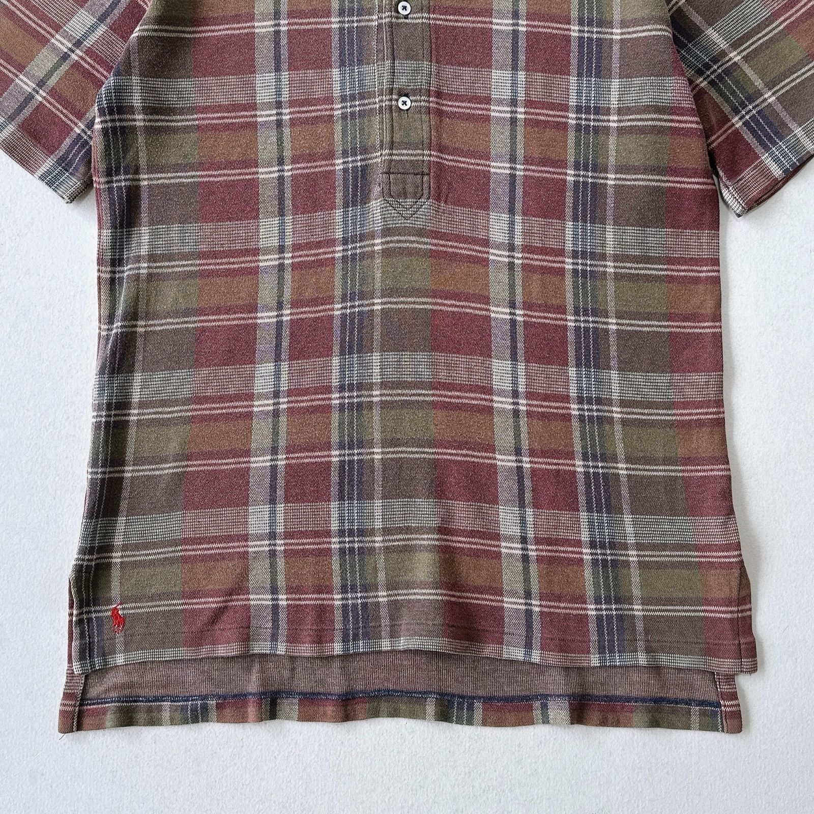 90s ラルフローレン 裾ポニー チェック柄 ポロシャツ Polo by 90s ラルフローレン 裾ポニー チェック柄 ポロシャツ Polo by