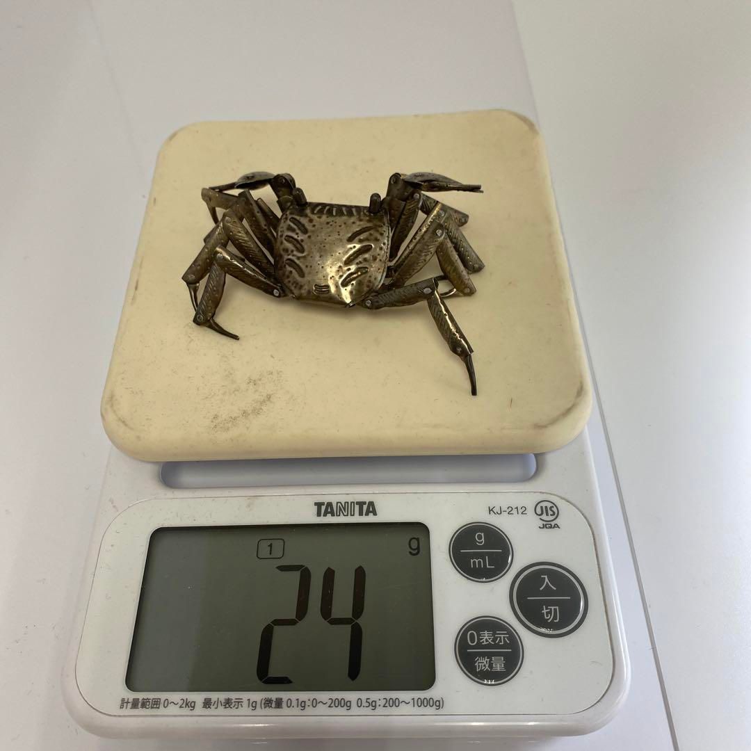 弘美　銀製　自在カニA　24g/最大幅約13㎝ 東Y6-0726☆2Fトヒエ 弘美 銀製 自在カニA 24g/最大幅約13㎝ 東Y6-0726☆2Fトヒエ