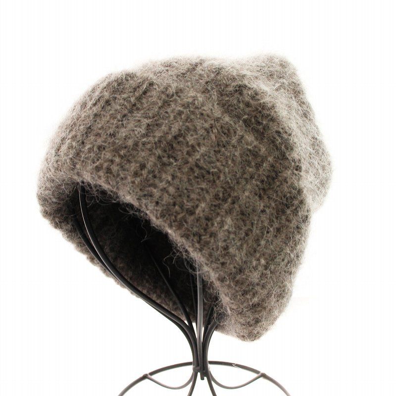 シンゾーン Shinzone ニット帽 ビーニー モヘヤ アルパカ混 帽子 グレー /MM