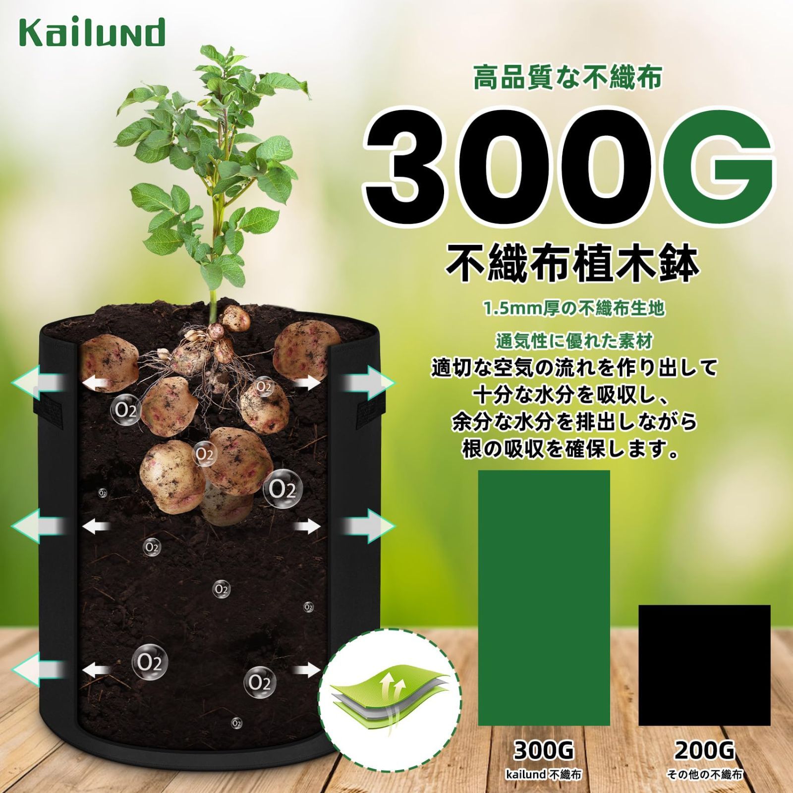 Plantatta 数多く バッグみたいなプランター 家庭菜園 不織布 7