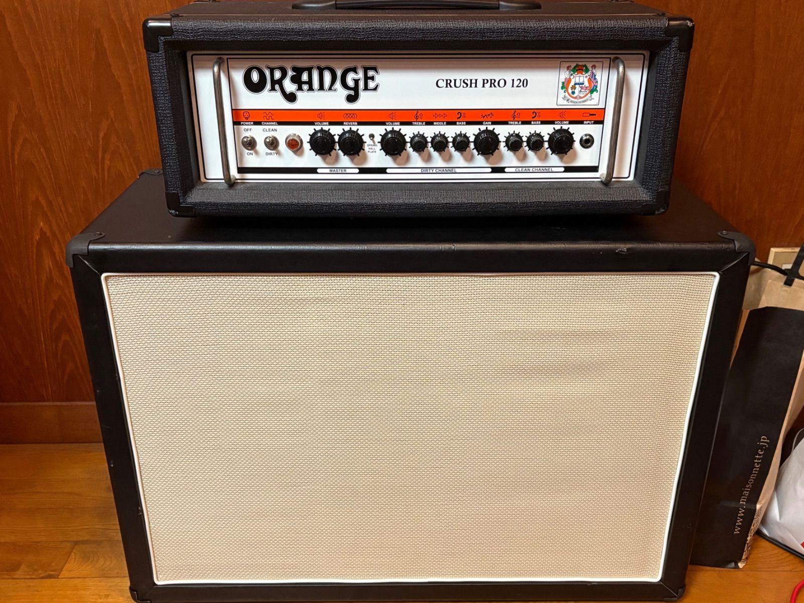 中古 ORANGE CRUSH PRO 120 CR120H アンプヘッド+GX212 中古 ORANGE CRUSH PRO 120 CR120H アンプヘッド+GX212