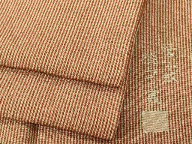 平和屋着物○江戸小紋 寺山存男 万筋 梅染色×絹鼠