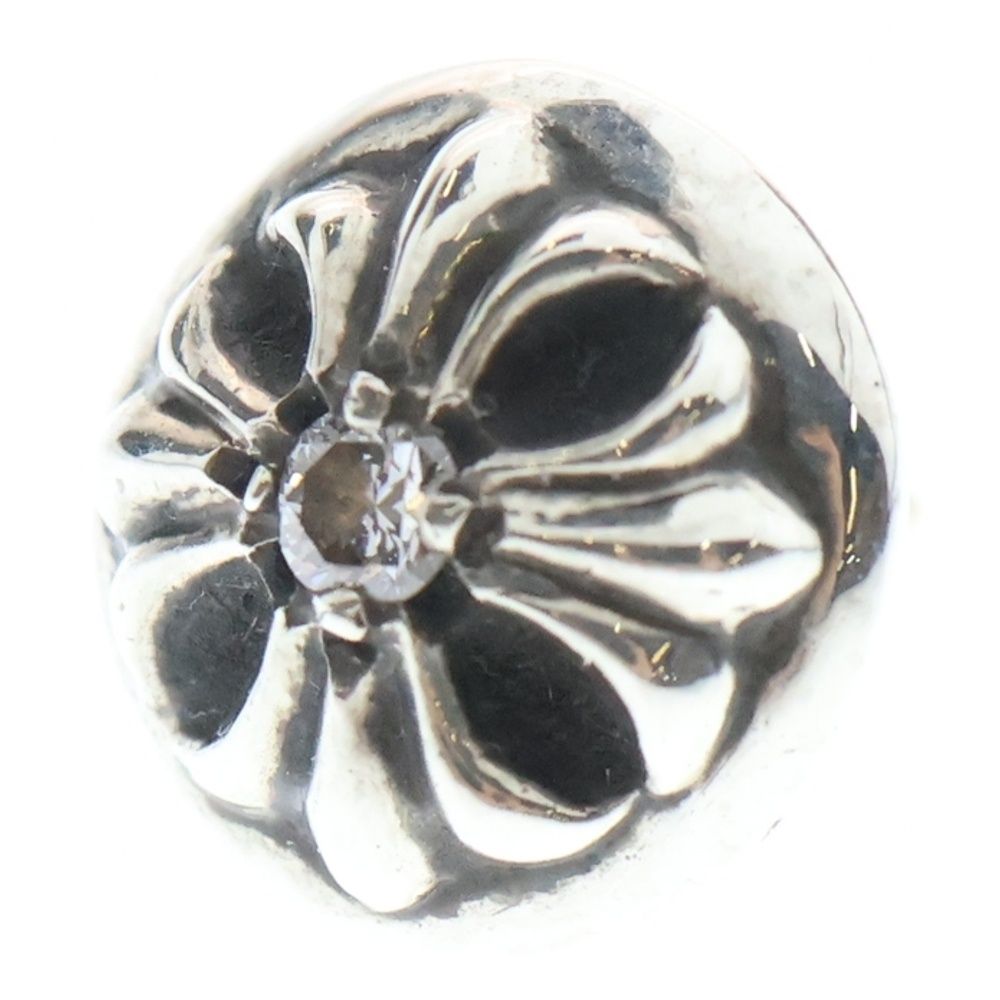 CHROME HEARTS クロムハーツ STUD CRSBLL 1DIA クロスボールスタッドピアス 1ダイヤ シルバー