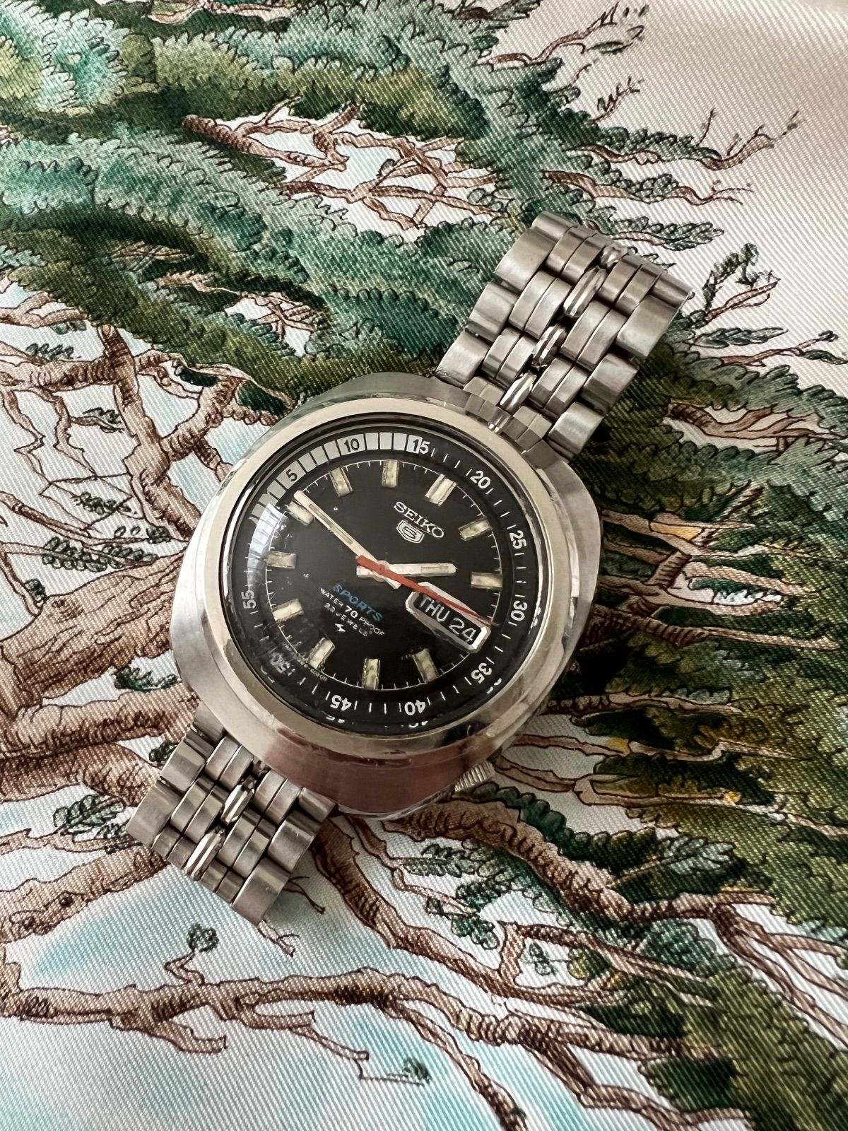 セイコー5 2024 SEIKO☆スポーツ☆5126-6010☆23石☆インナーベゼル