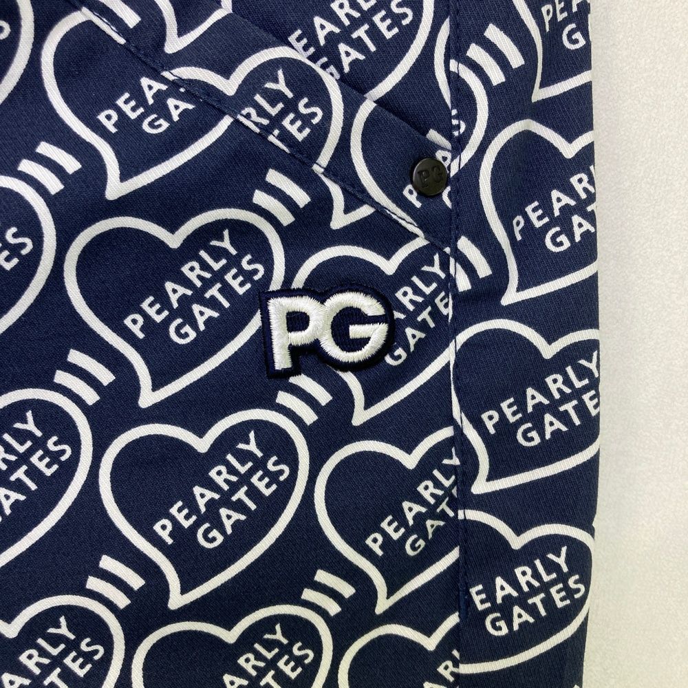 サイズ 0 PEARLY GATES パーリーゲイツ 055-2131404 ストレッチパンツ ロゴハート柄 ネイビー系 240101543677 ゴルフウェア レディース ストスト LLC-HASEGAWATOSO_COM