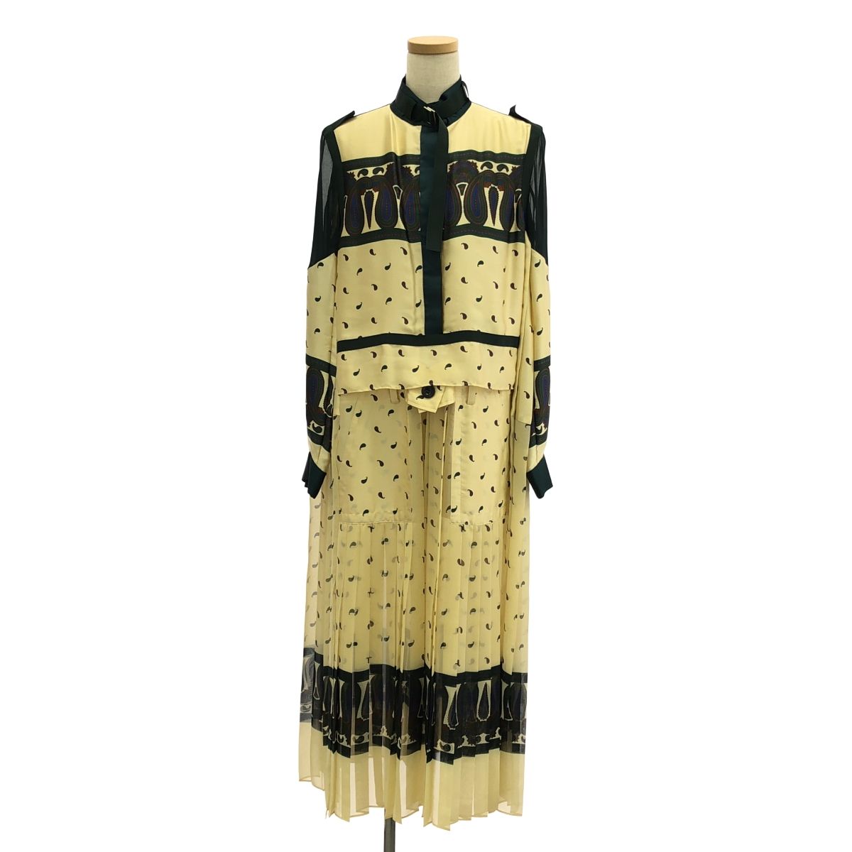 sacai | サカイ | Paisley Printed Dress ペイズリープリント | プリーツ ドレス ワンピース | 1 | マルチ | レディース