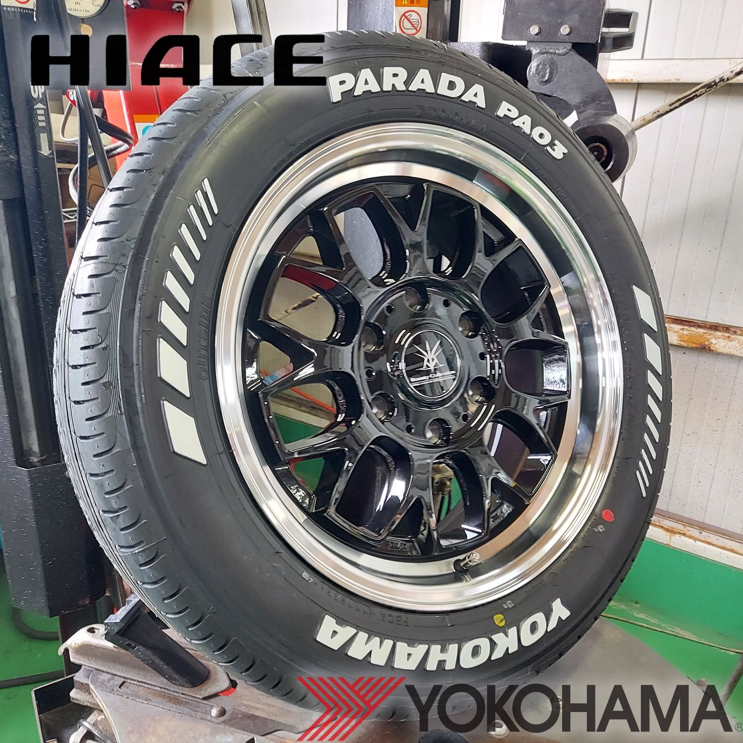 車検対応 200系ハイエース レジアスエース タイヤホイールセット 17インチ ヨコハマ パラダ 215/60R17 ホワイトレター - メルカリ