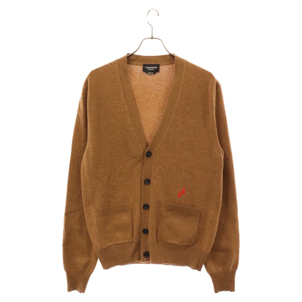 Calvin Klein (カルバンクライン) ウール ニットカーディガン ブラウン