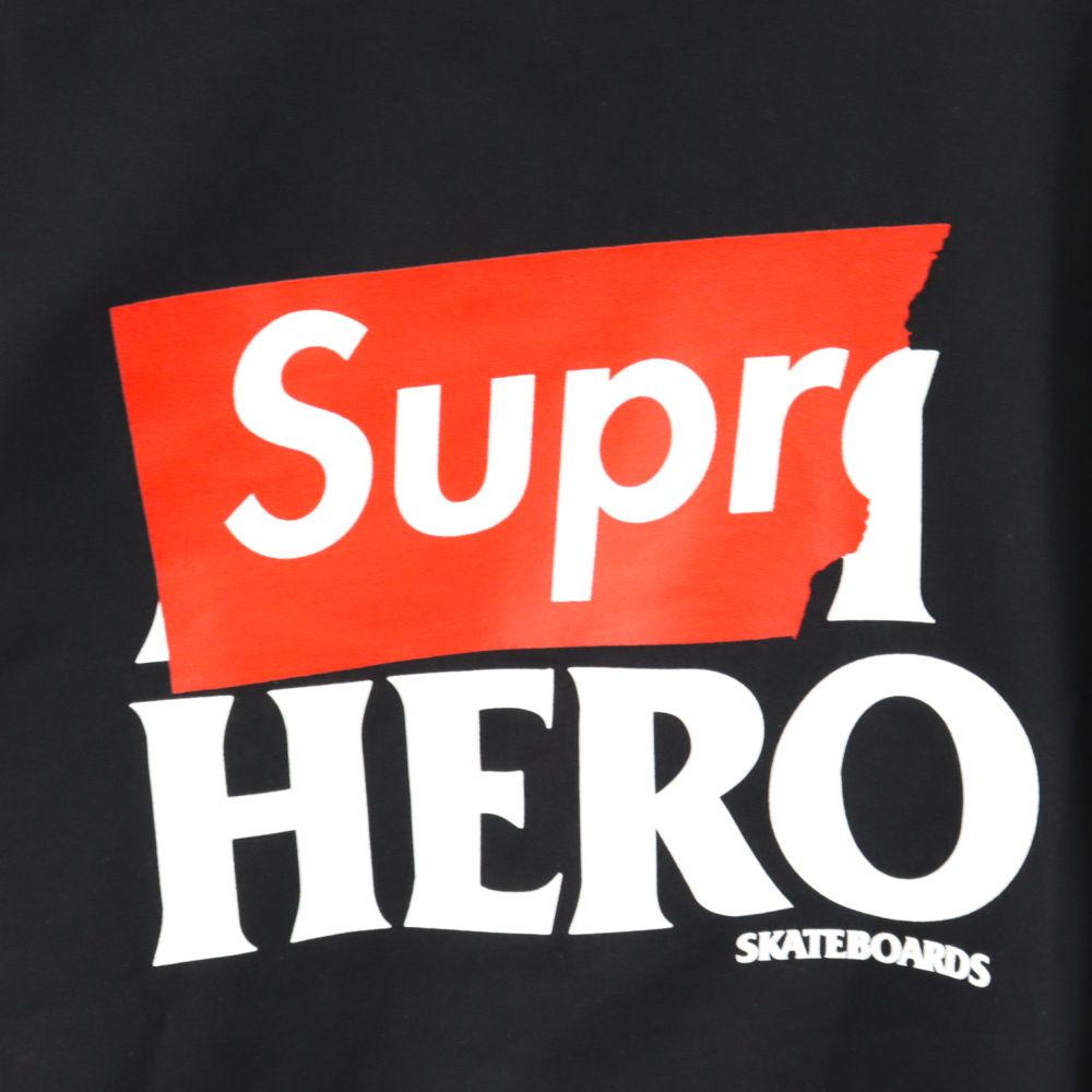 SUPREME シュプリーム 14SS×ANTI HERO Zip-Up Sweat Shirt バックプリント ジップアップ スウェットパーカー フーディ ブラック