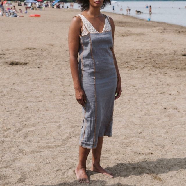 新品 BASERANGE ベースレンジ 25SS SHOK SLIP DRESS - Crinkle