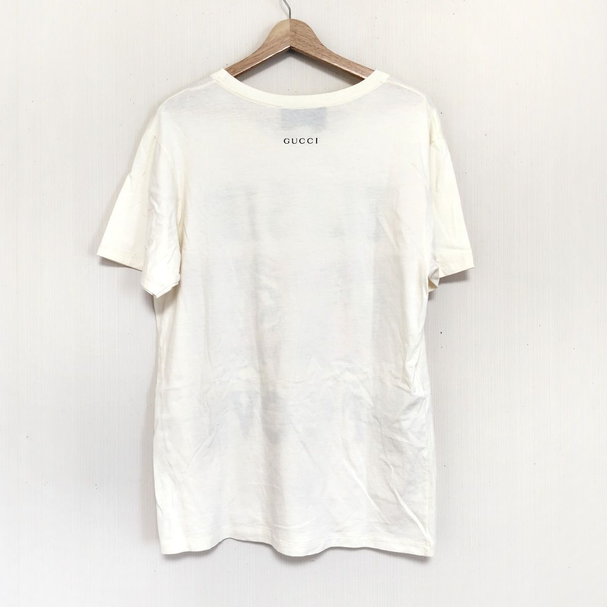 GUCCI グッチ 半袖Tシャツ サイズS レディース - 492347 アイボリー×オレンジ×黒