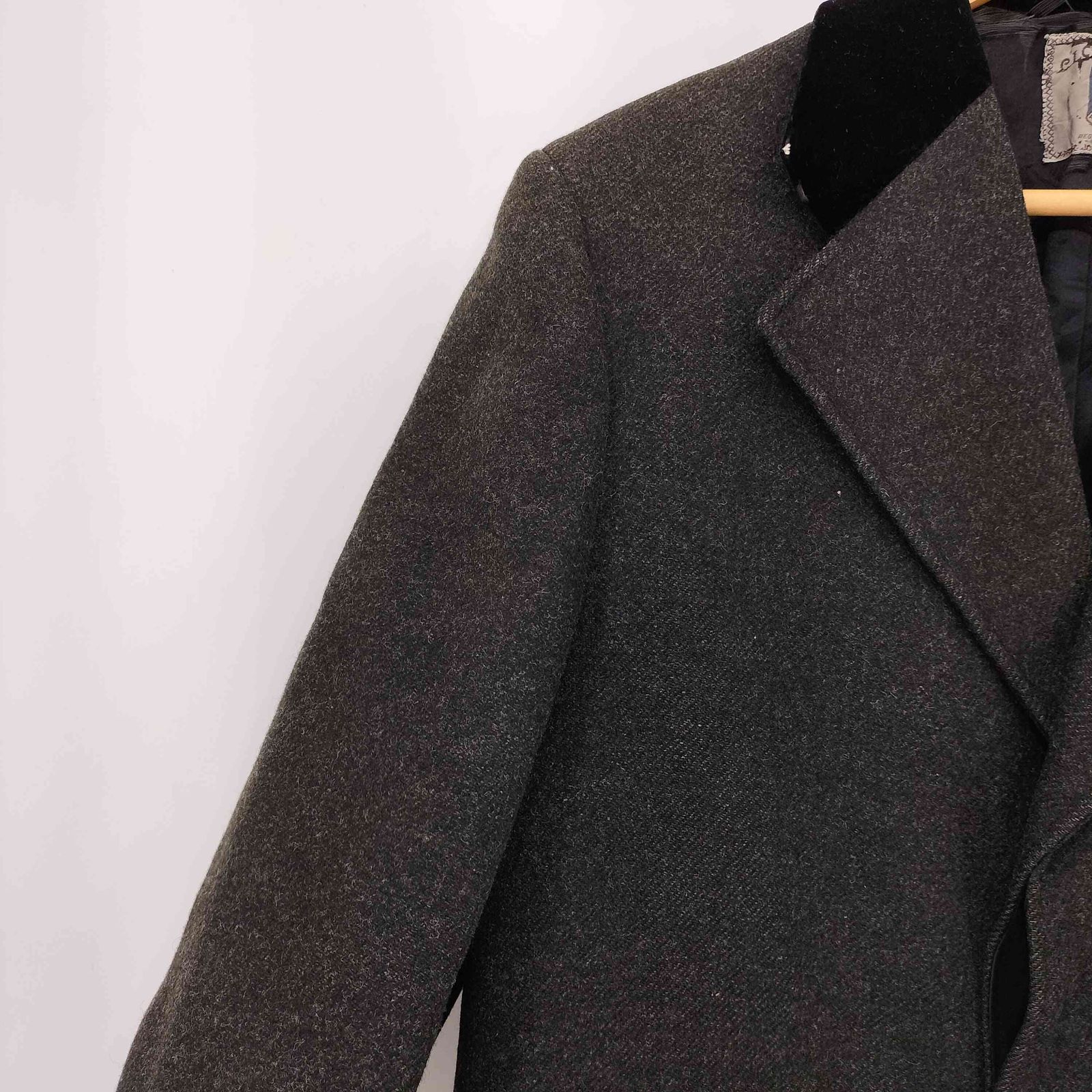 ユーズドフルギ USED古着 切替デザインレザーロングコート レディース 