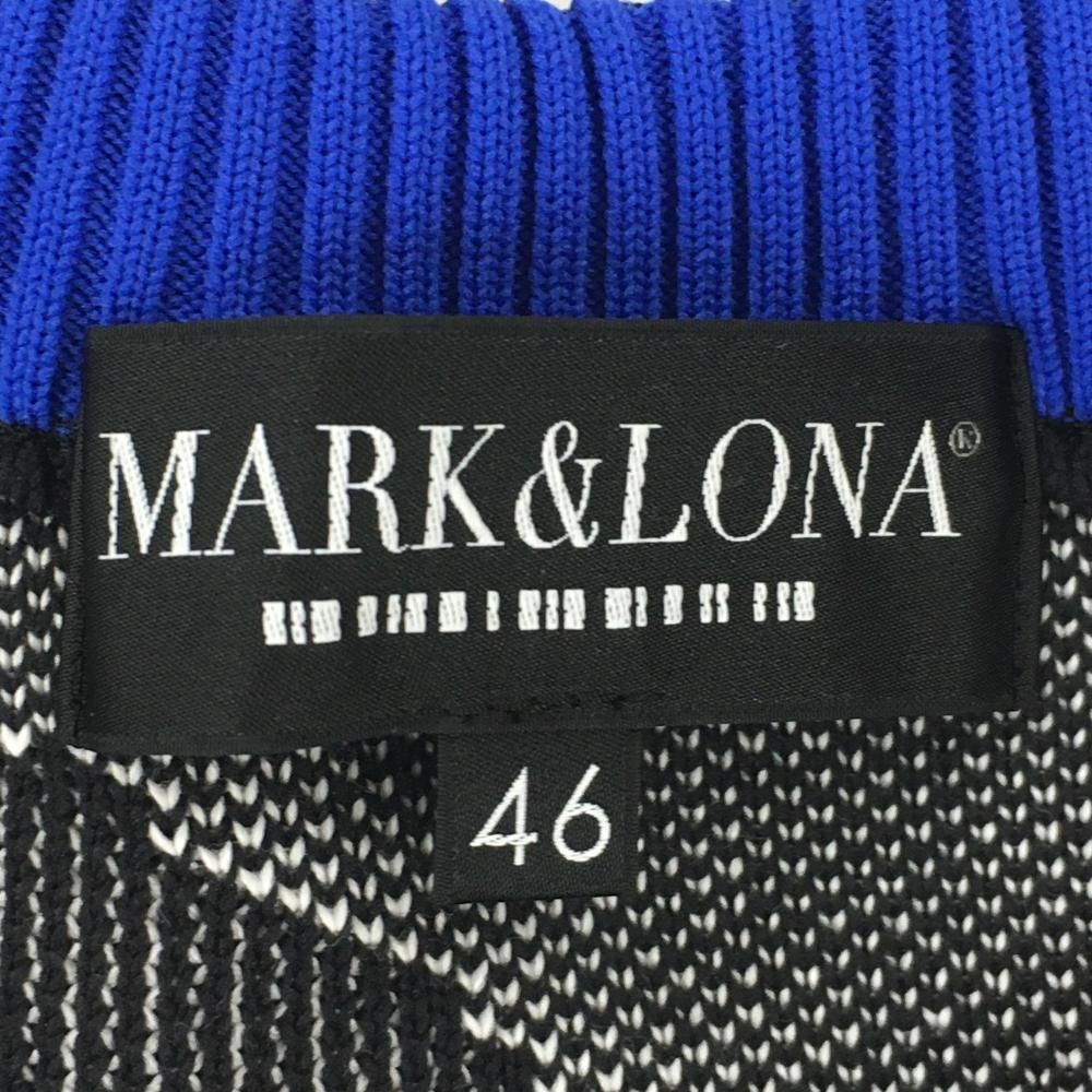 超美品】マークアンドロナ セーター 白×黒 総柄 ニット 袖  