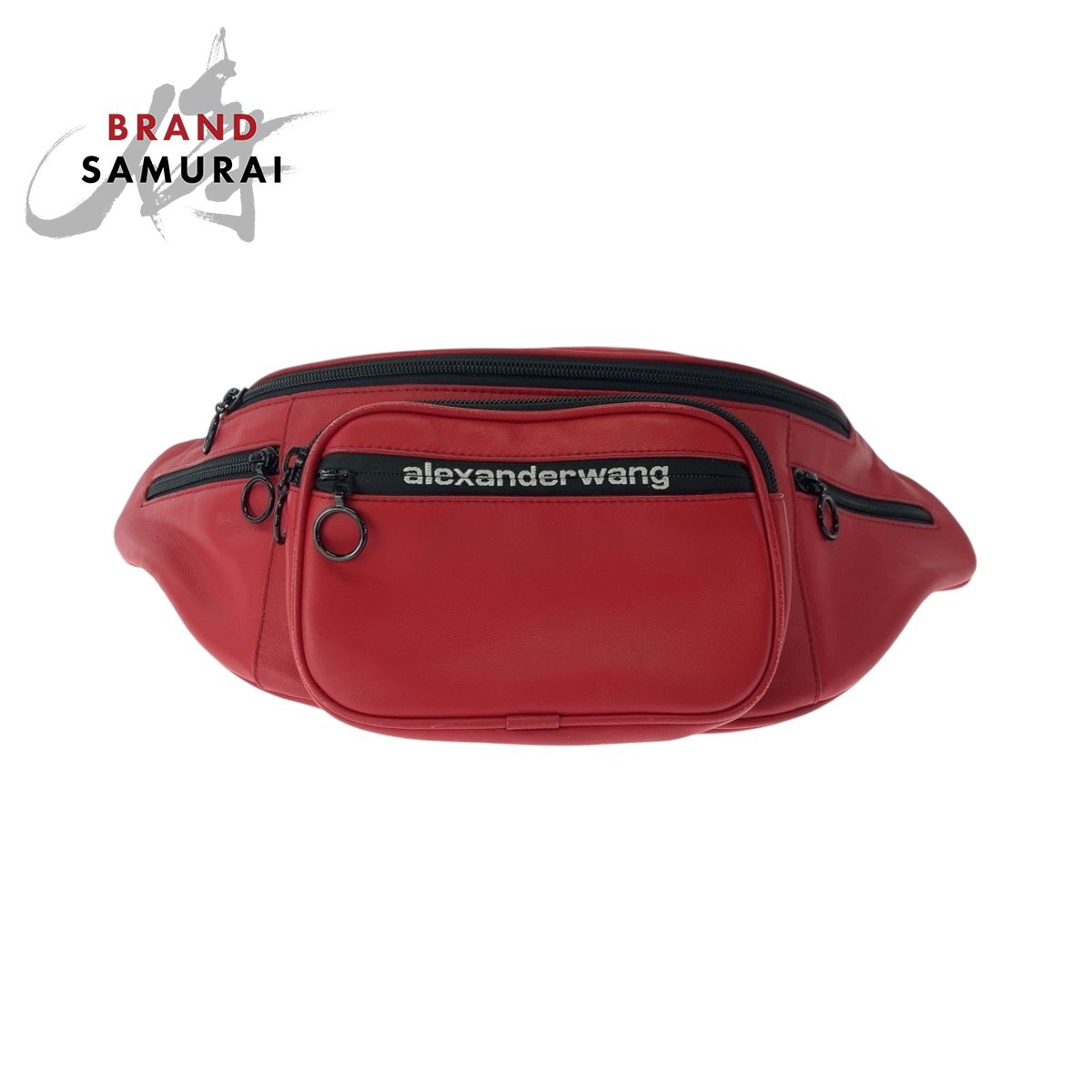 Alexander Wang アレキサンダーワン アッティカ ファニーパック 男女兼用 レッド レザー ウエストバッグ バムバッグ メンズ 502036