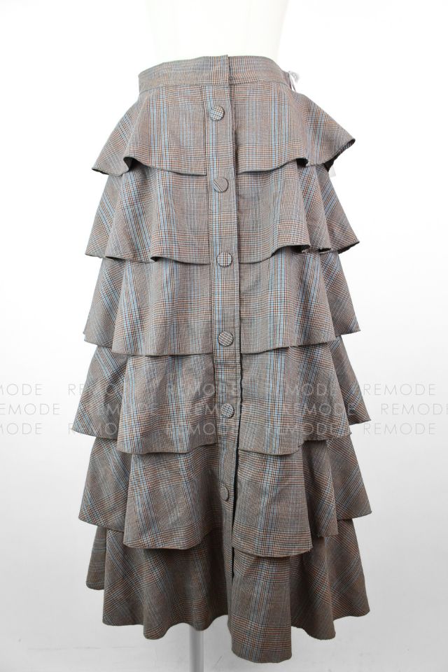 FURFUR｜グレンチェックティアードラッフルスカート