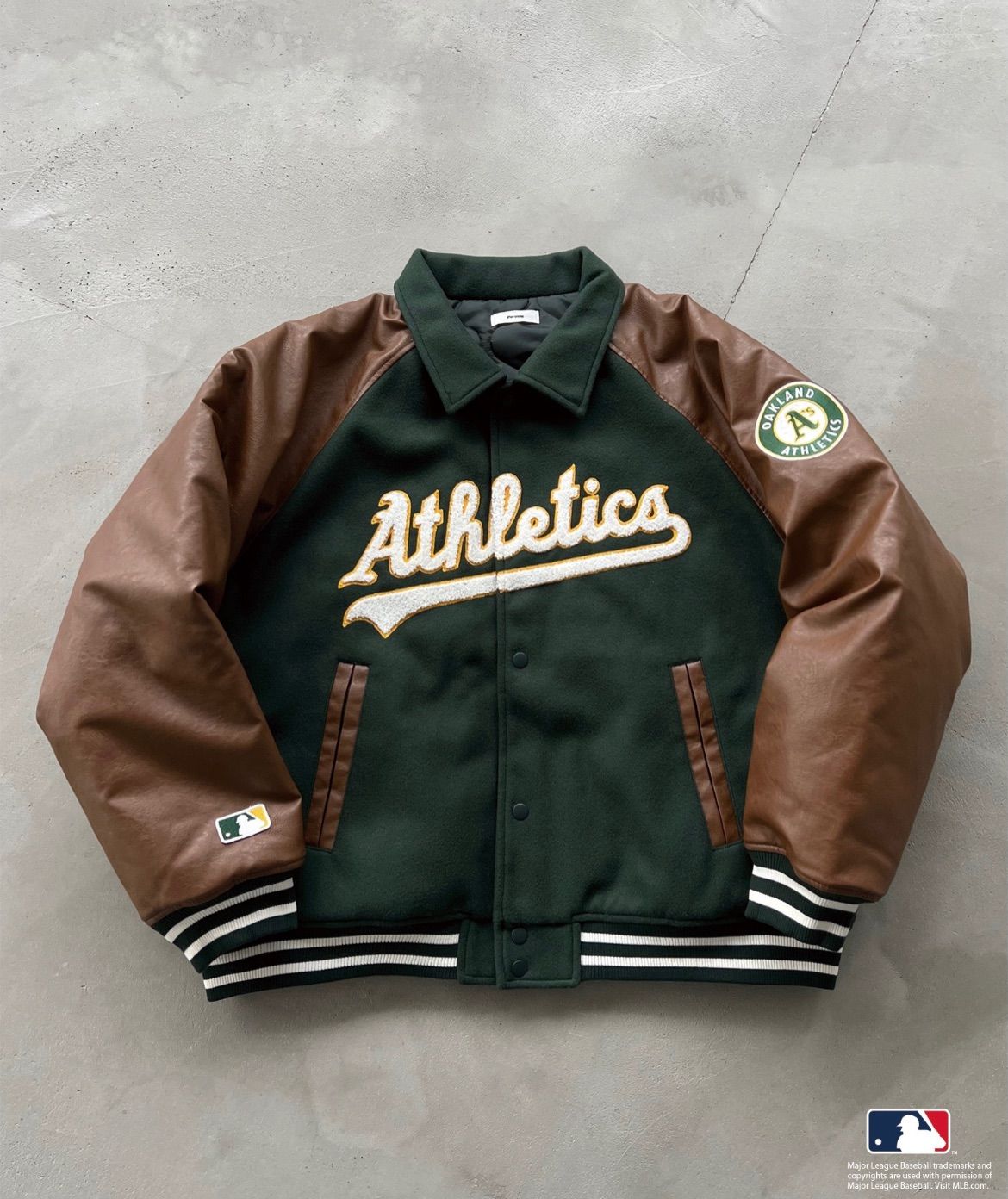 Perushu × MLB コラボスタジャン Athletics スタジャン購入よろしく