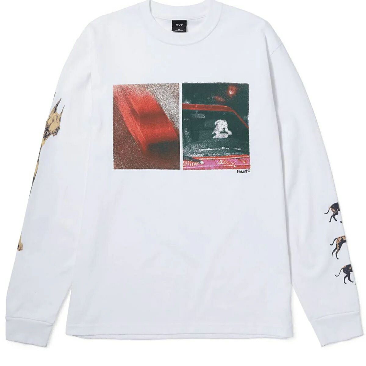 HUF Red Means Go L/S T-Shirt White Tシャツ HUF Worldwide 