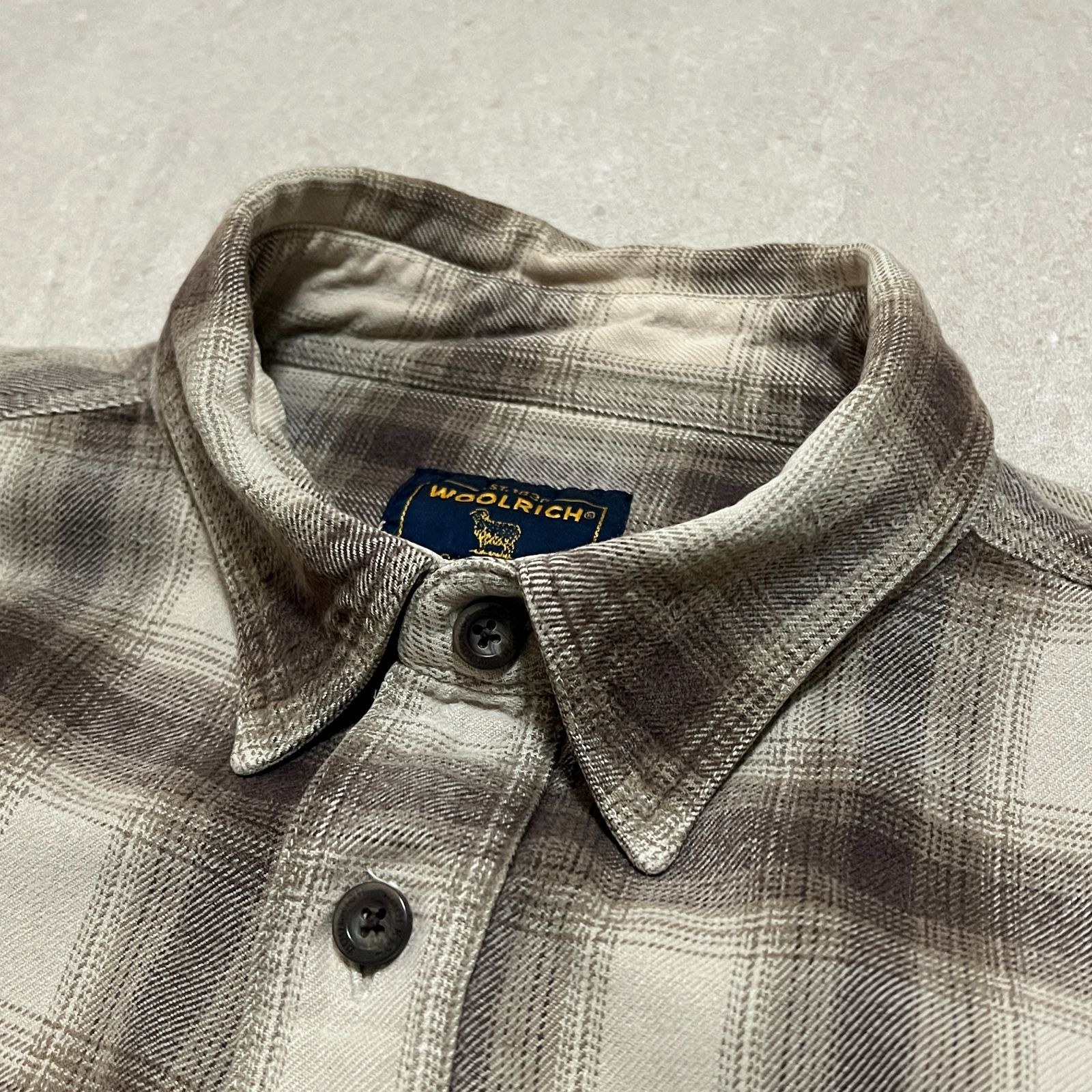 00s前後 WOOLRICH ウールリッチ オンブレチェック ネルシャツ サイズXL
