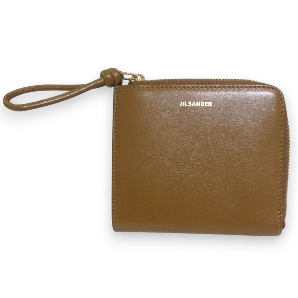 ジルサンダー JILSANDER レザー ブラウン L字ファスナー 財布 JIL SANDER ジルサンダー 財布 L字ファスナー財布/カードケース