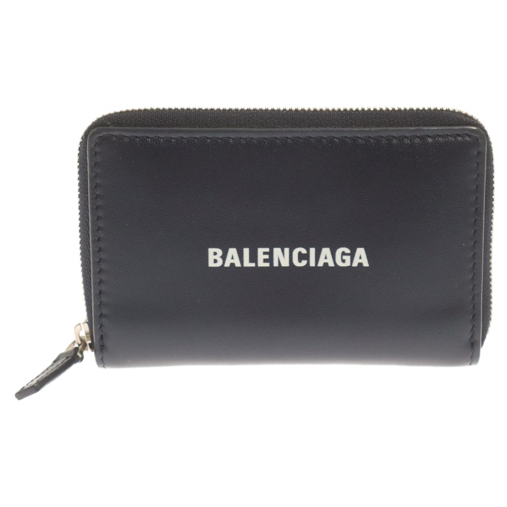 BALENCIAGA (バレンシアガ) CASH CARD CASE エブリデイジップ レザーコインケース カードケース ネイビー 616911