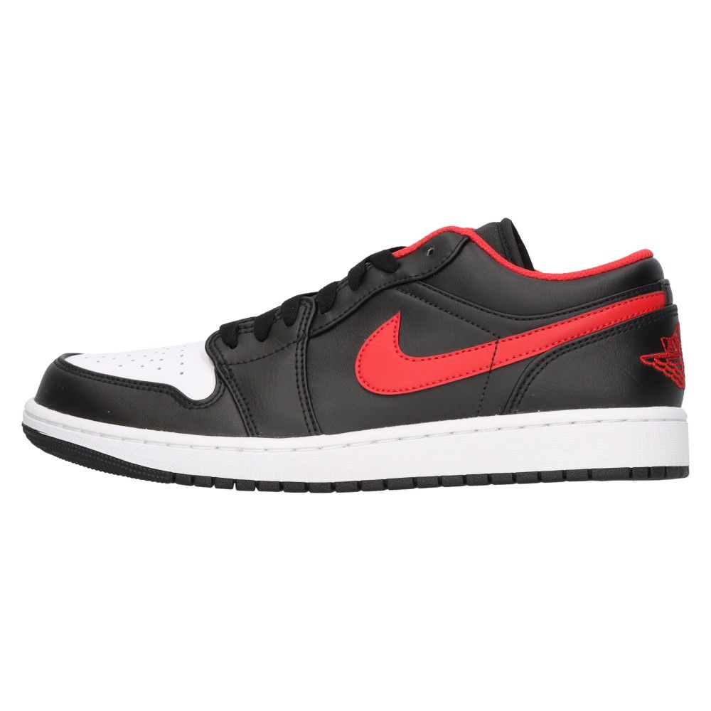 NIKE (ナイキ) AIR JORDAN 1 LOW WHITE TOE 553558-063 エア ジョーダン 1 ローカットスニーカー US9/27cm ブラック/レッド