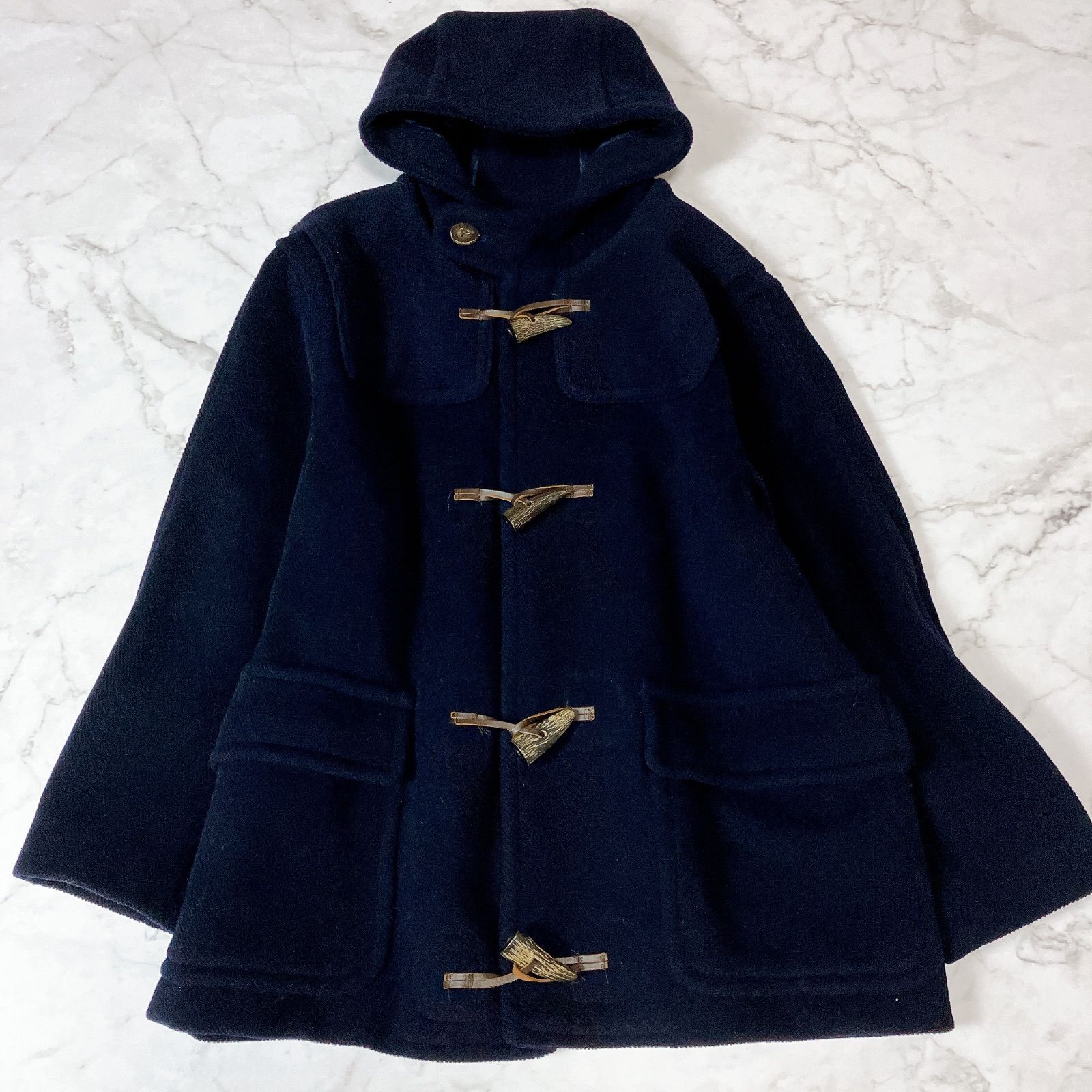 ダッフルコート濃紺TAKESHI YAJIMA Moorbrook ダッフルコート濃紺