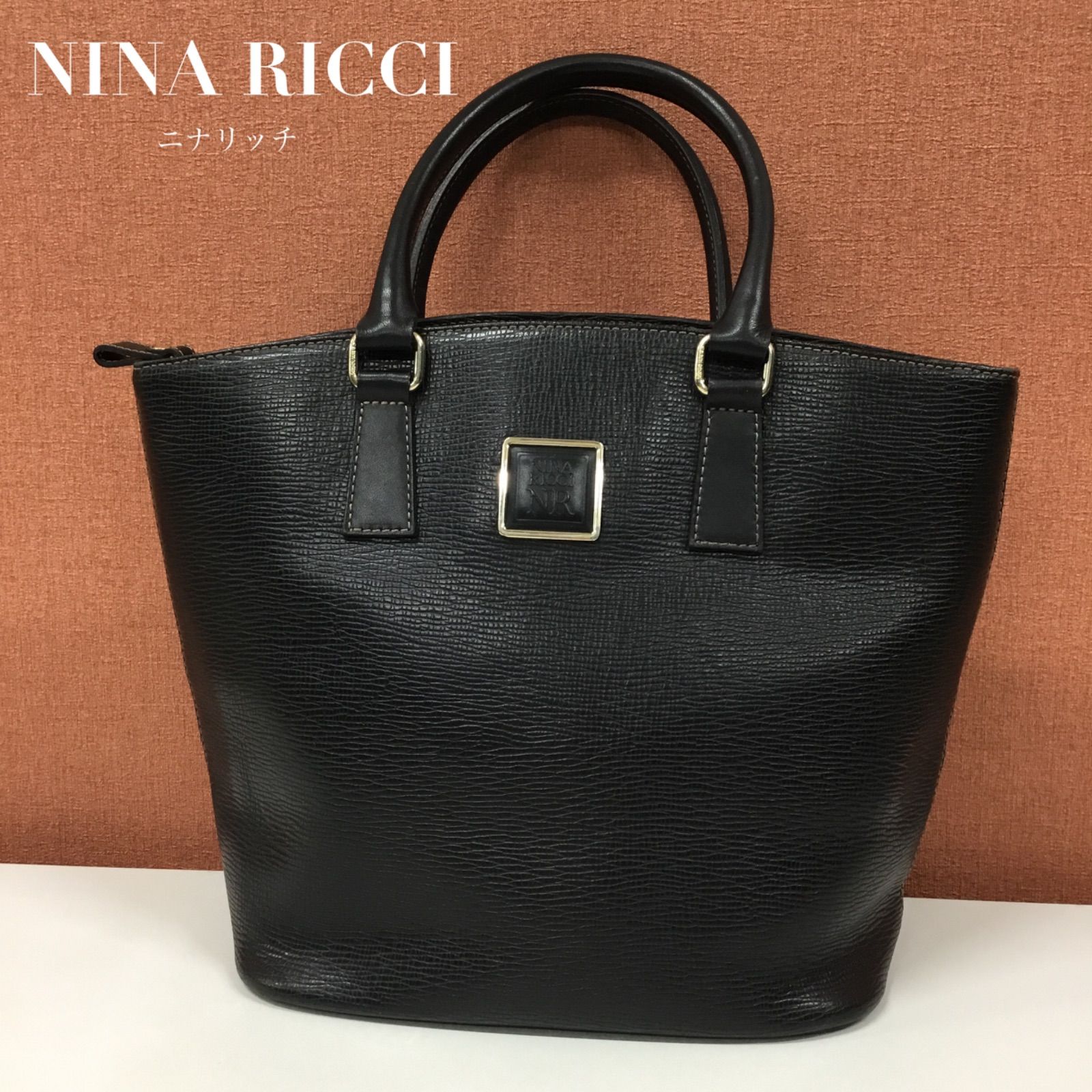 美品💛 NINA RICCI ニナリッチ ハンドバッグ ／ レザーバッグ ／ トートバッグ ／ 鞄 ／ ニナリッチ バッグ ／ ブランドバッグ ／  ブラックバッグ ／ 通勤バッグ ／ 軽量 - メルカリ