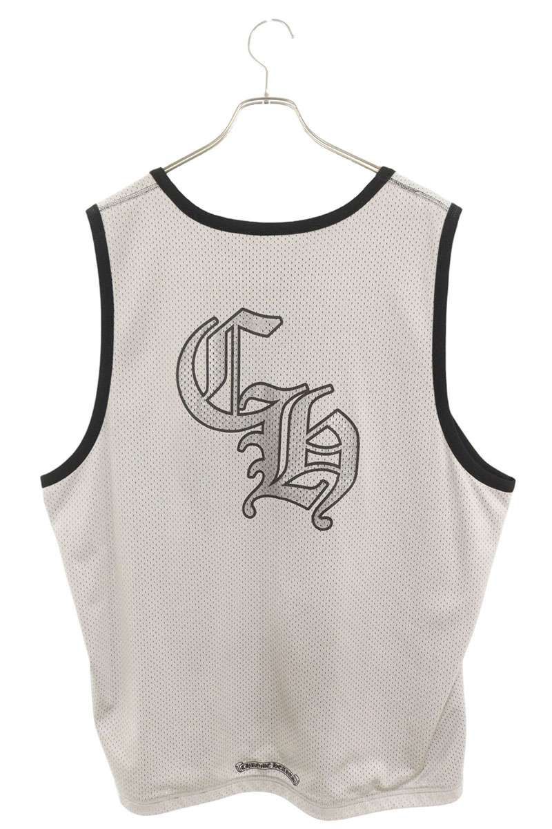 JERSEY リバーシブルCHロゴプリントメッシュタンクトップ