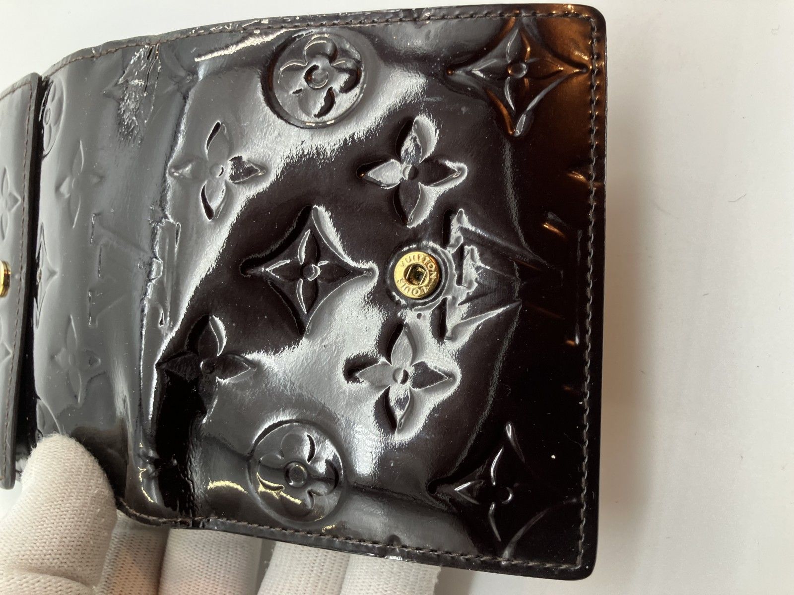 ルイヴィトン ヴェルニ Wホック コンパクト2つ折り財布 11×10cm