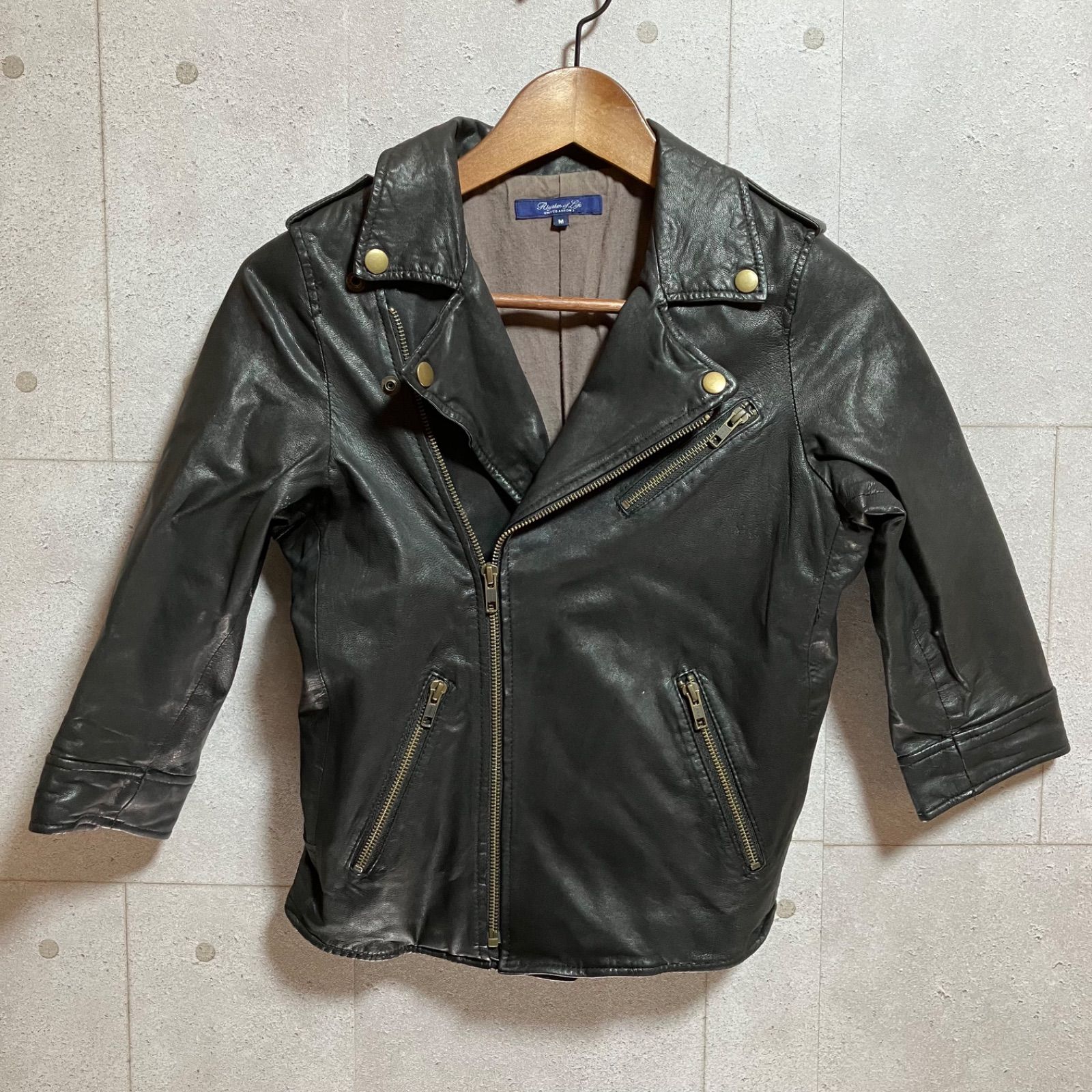 ★期間限定お値下げ★ユナイテッドアローズ やぎ革 ライダースジャケット UNITED ARROWS】レザーライダースジャケット やぎ革