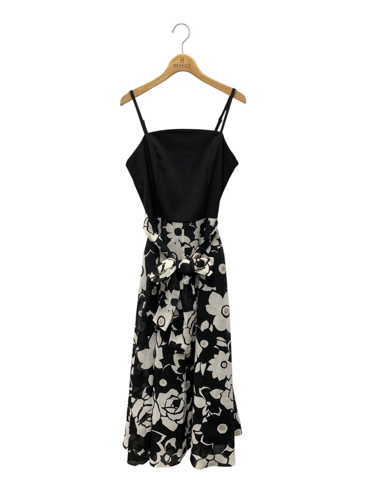 エムズグレイシー モノトーンキャミソールドレス 511332 ワンピース 40 ブラック バラ ITOX1L9VZD10