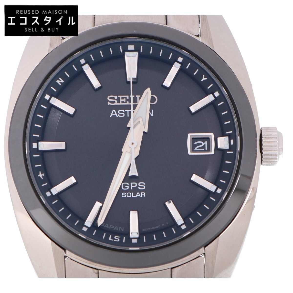 SEIKO セイコー 美品 SBXD005 ASTRON/アストロン 黒文字盤 ソーラーGPS