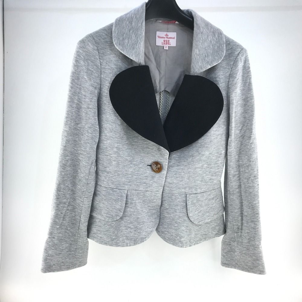 02w13749 ヴィヴィアンウエストウッド レッドレーベル Vivienne Westwood Red Label ラブジャケット グレー レディース サイズ2 トップス