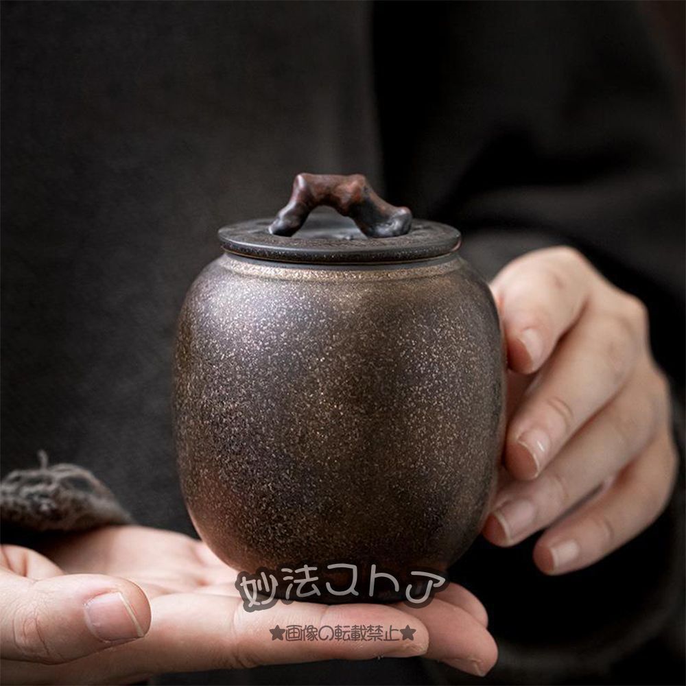 セラミックス 醒茶缶 竹韻茶缶 茶入れ ちょぞうタンク みっぷう 湿気を防ぐ