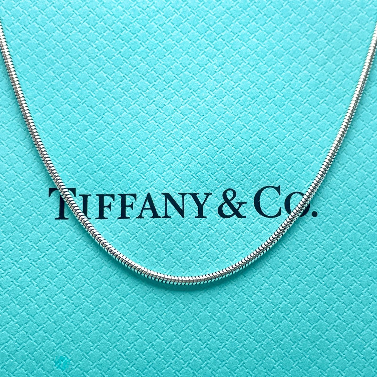 82cm ティファニー ネックレス シルバー925 スネークチェーン ロング Tiffany&Co. /24-720