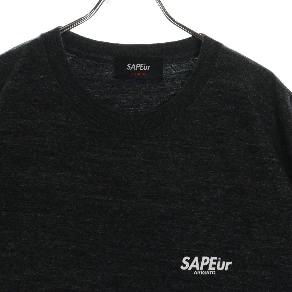 sapeur トレーナー　ロゴ　刺繍　サプール SAPEur (サプール) ロゴプリント クルーネック半袖Tシャツ