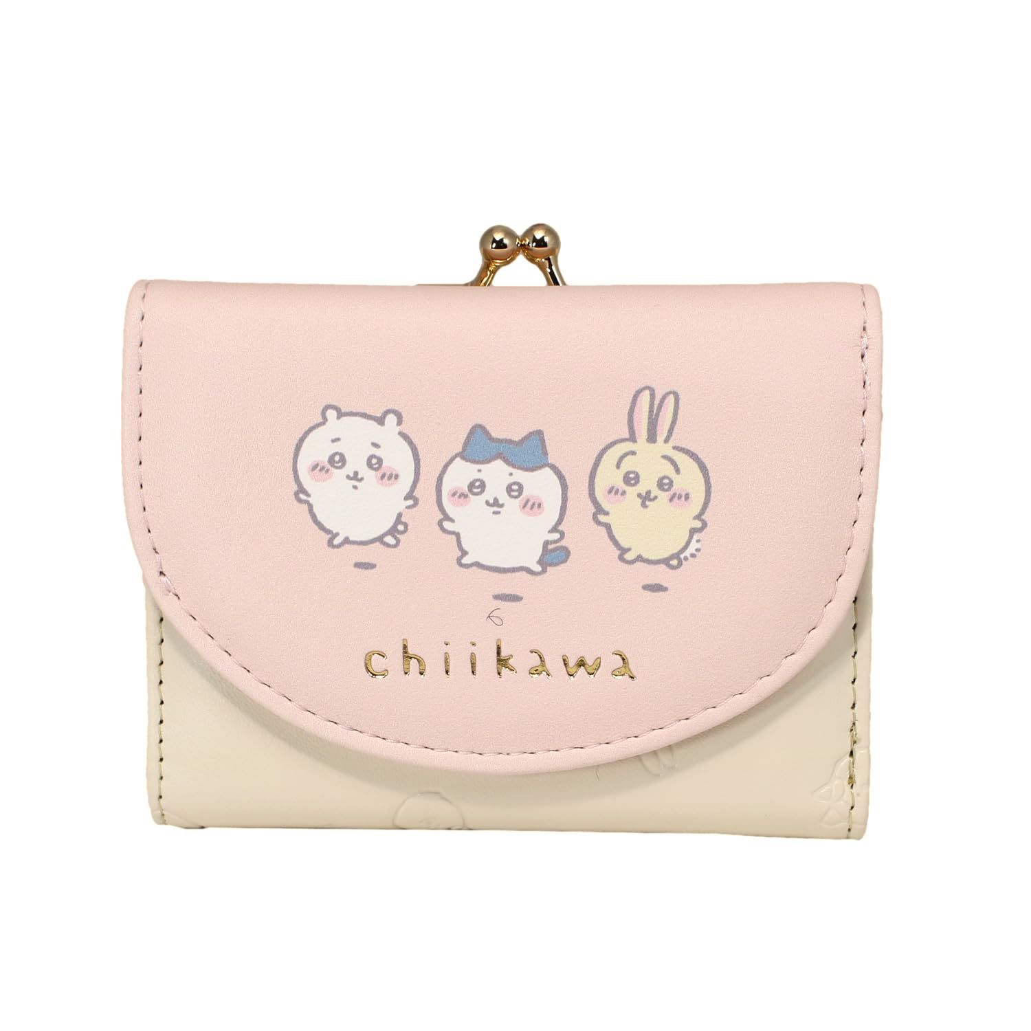 ちいかわ 口金財布 三つ折り ピンク 