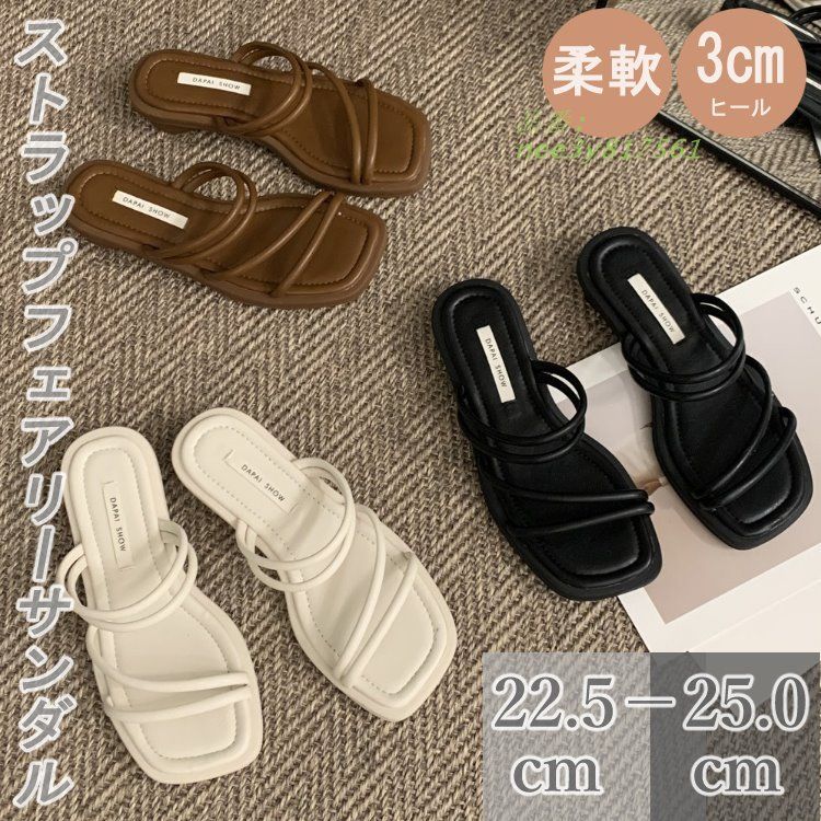 レディース サンダル 痛くない ローヒール ぺたんこ 幅広 夏物 SHOES 柔らかい サマーサンダル 靴 滑り止め nee3y817561