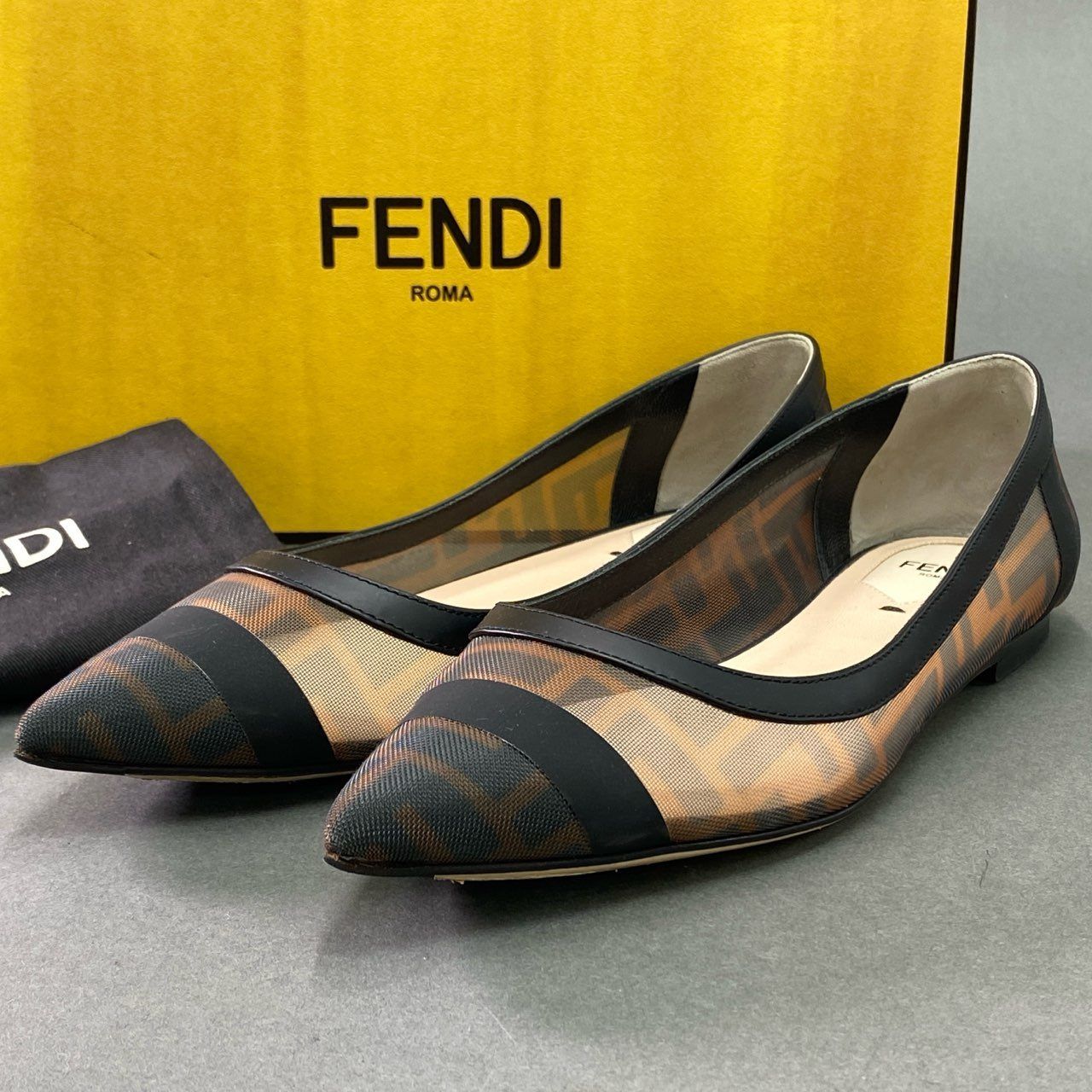 FENDI 37 パンプス 中古・古着通販】FENDI (フェンディ) ハイヒールバイカラーパンプス