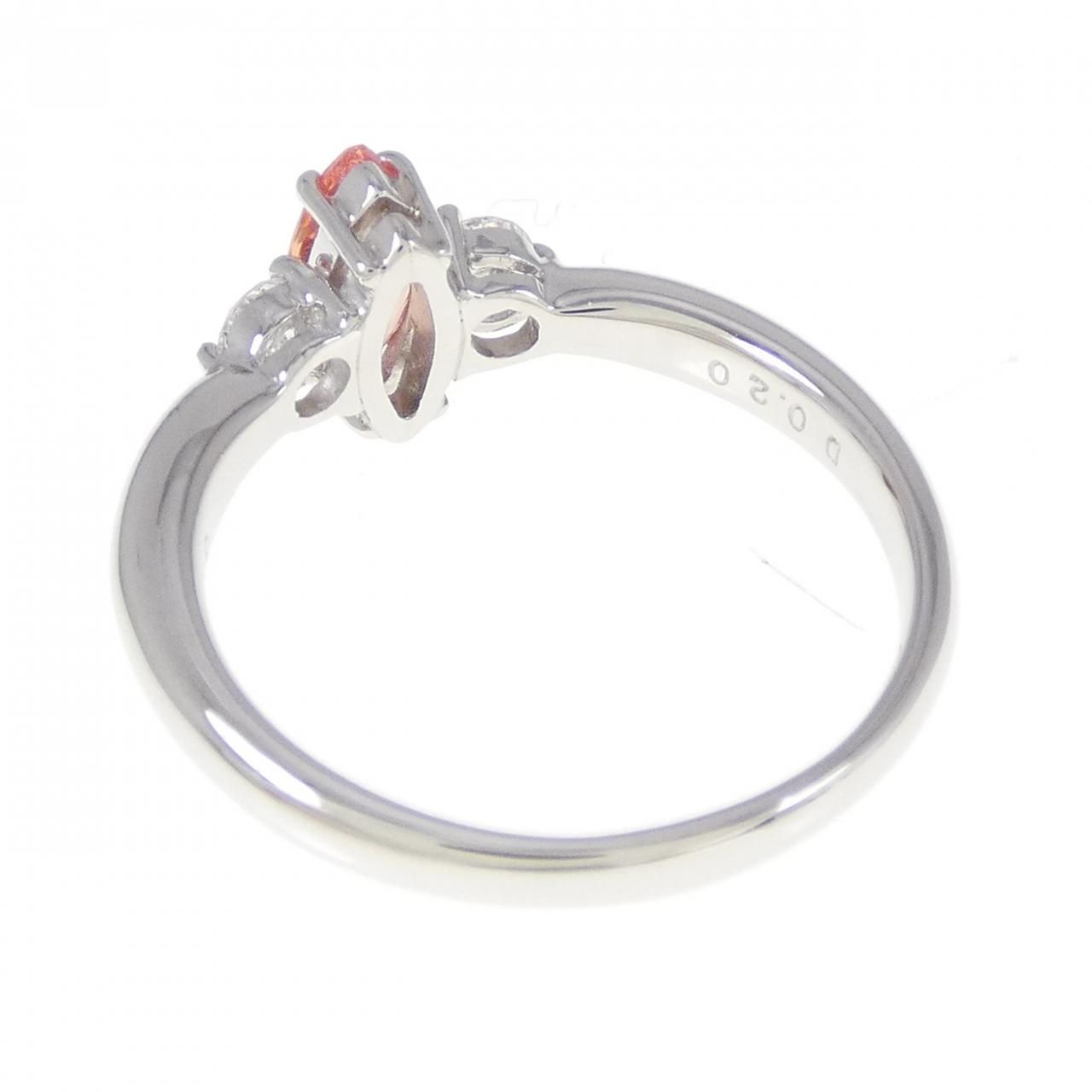 PT パパラチアサファイヤ リング 0.557CT - メルカリ 