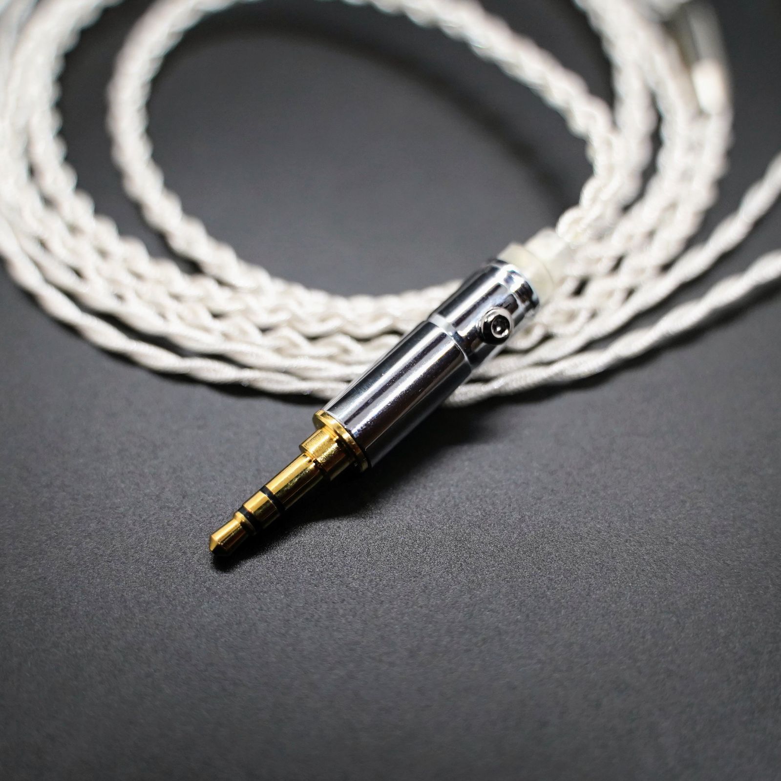 1点のみ】7N粒子単結晶銅銀メッキ リッツ構造ケーブル IE500 3.5mm