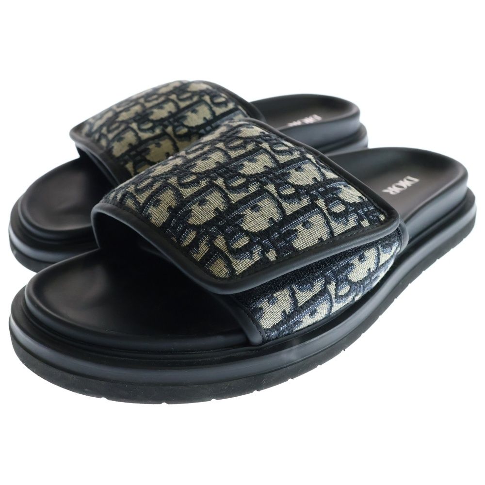 DIOR ディオール AQUA SANDAL OBLIQUE JACQUARD オブリーク ジャガード アクアサンダル ブラック|ベージュ 3SA167ZSA H969