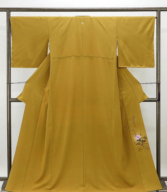 二代目清次郎 裄69.5 粋な染め暈し 色無地 紋なし 正絹 AK-6279
