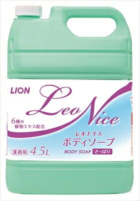 レオナイスさっぱりボディソープ４．５Ｌ 【 ライオンハイジーン 】 【 ボディソープ 】レオナイスさっぱりボディソープ４５００ＭＬ×3点セット   hab  