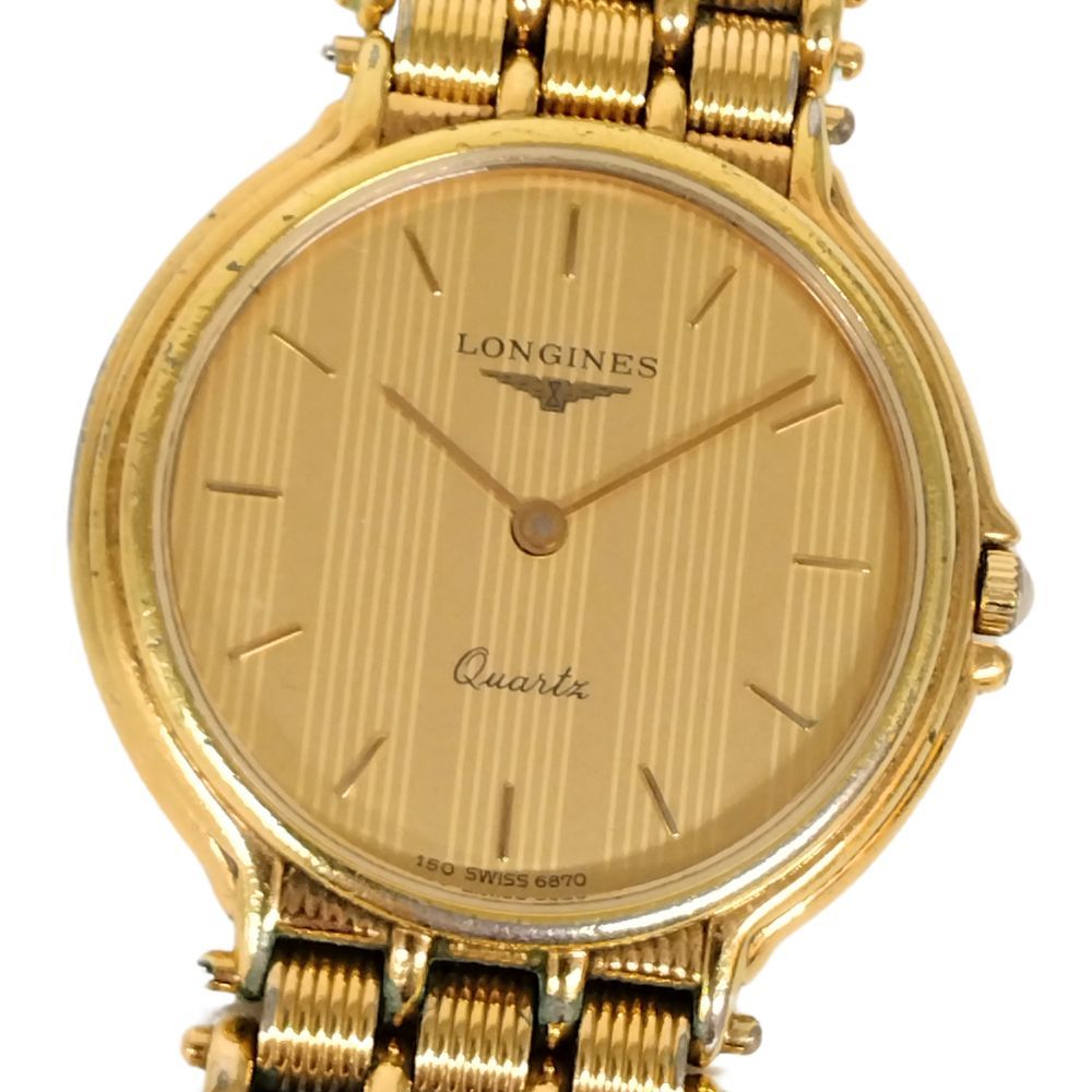 LONGINES ロンジン ゴールド クォーツ メンズ 腕時計 C386