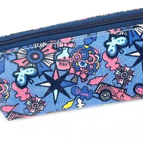 内藤ルネ ポップ 丸ペンポーチ ブルー 筆箱 文具 レトロ 内藤ルネ ルネパンダ ペンケース (ブルー) 文具 日本製 パンダコパンダ